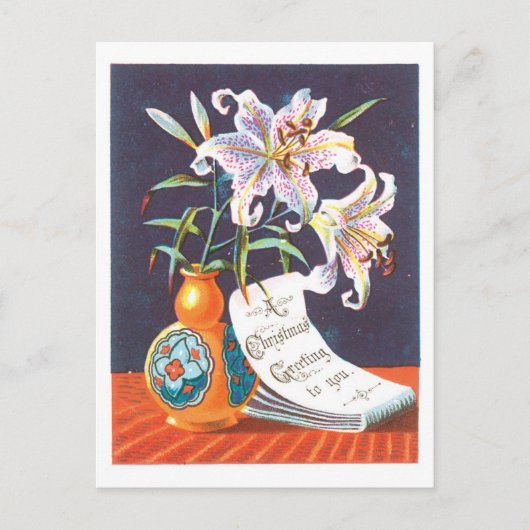 Alte Weihnachten, Lily Feiertagspostkarte (Vorderseite)