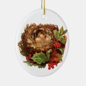 Alte Weihnachten, Nest Keramikornament (Rechts)