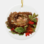 Alte Weihnachten, Nest Keramikornament (Vorne)