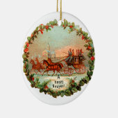 Alte Weihnachten, Neues Jahr, Coach Keramikornament (Rechts)