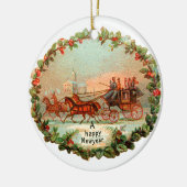 Alte Weihnachten, Neues Jahr, Coach Keramikornament (Links)