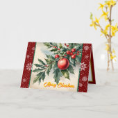 Alte Weihnachten Schöne Festkollektion Karte (Gelbe Blume)