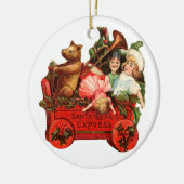 Alte Weihnachten, Spielzeugbox Keramikornament (Links)