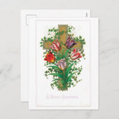 Alte Weihnachten, Tulip Feiertagspostkarte (Vorne/Hinten)
