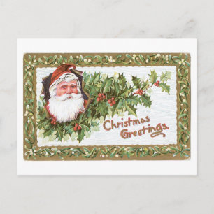 Alte Weihnachten, Weihnachten, Holly Feiertagspostkarte
