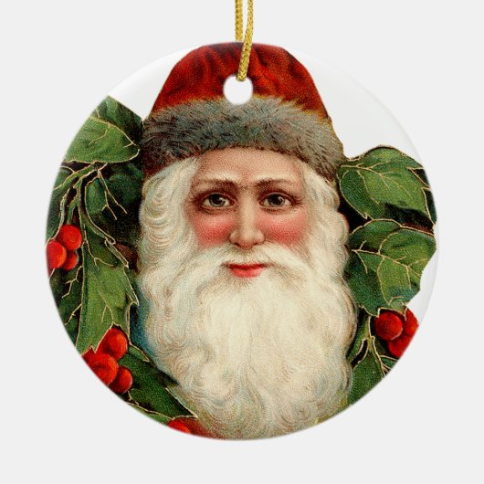 Alte Weihnachten, Weihnachten Keramik Ornament (Vorne)