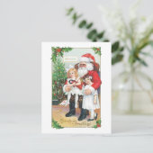 Alte Weihnachten, Weihnachten mit Mädchen (Stehend Vorderseite)
