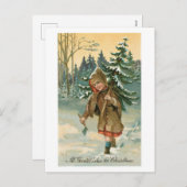 Alte Weihnachten, Weihnachtsbaum Feiertagspostkarte (Vorne/Hinten)