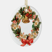 Alte Weihnachten, Weihnachtskranz Keramik Ornament (Rechts)
