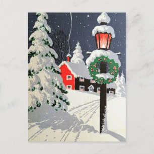Alte Weihnachts Kirchen Postkarte