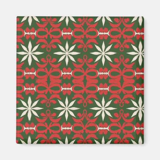 Alte Weihnachts-/Wintermuster Magnet (Vorne)