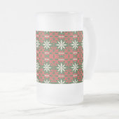 Alte Weihnachts-/Wintermuster Mattglas Bierglas (VorderseiteRechts)