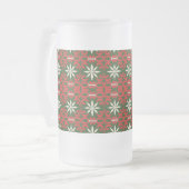 Alte Weihnachts-/Wintermuster Mattglas Bierglas (Vorderseite Links)