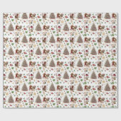 Alte Weihnachts-Wrap-Geschenkpapier mit Weihnachts Geschenkpapier (Flach)