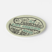 Alte Weihnachtsbäckerei Santa Cookie Pappteller (Schrägansicht)