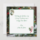 Alte Weihnachtsbahn unter dem Baum Karte (Rückseite)