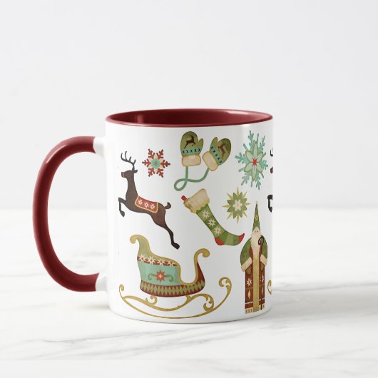 Alte Weihnachtsbilder Tasse (Links)