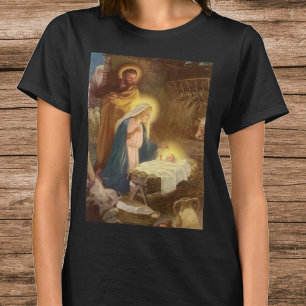 Alte Weihnachtsgeburt, Maria Josef Jesuskind T-Shirt