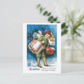 Alte Weihnachtsgeschenke Feiertagspostkarte (Stehend Vorderseite)