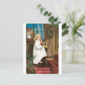 Alte Weihnachtsgrüße Feiertagspostkarte (Stehend Vorderseite)