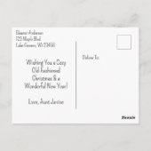 Alte Weihnachtsgrüße Postkarte (Rückseite)