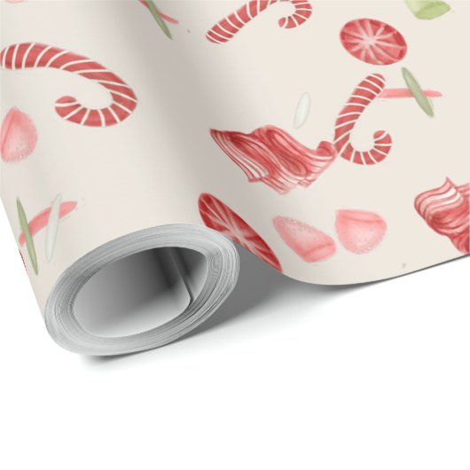 Alte Weihnachtskanäle Geschenkpapier (Rolleneckpunkt)