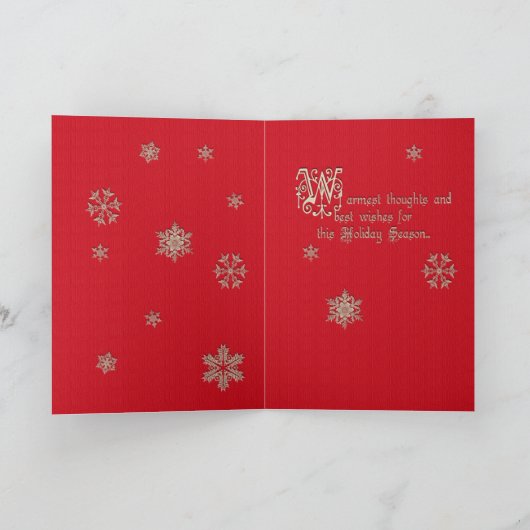 Alte Weihnachtskarte Feiertagskarte (Innenseite)