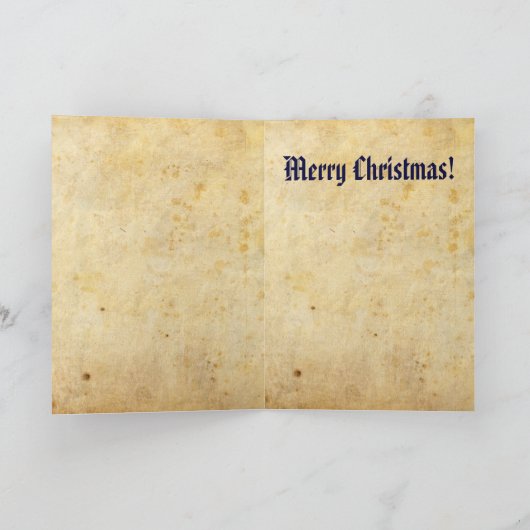 Alte Weihnachtskarte! Feiertagskarte (Innenseite)