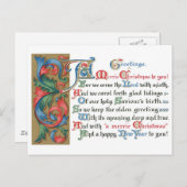 Alte Weihnachtskarte Feiertagspostkarte (Vorne/Hinten)