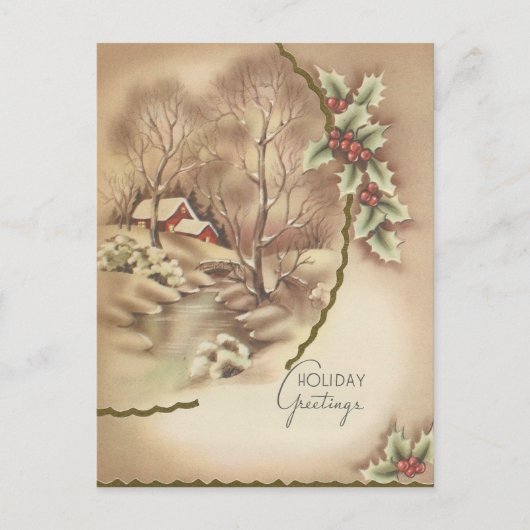 Alte Weihnachtskarte Feiertagspostkarte (Vorderseite)
