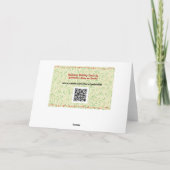 Alte Weihnachtskarte mit roten Blumen im klassisch Karte (Rückseite)