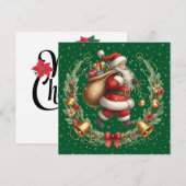 Alte Weihnachtskarte mit Santa Claus (Vorne/Hinten)
