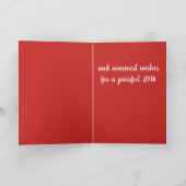 Alte Weihnachtskarte mit schwarzer Katze Feiertagskarte (Innenseite)