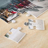 Alte Weihnachtskarte Puzzle (Seite)