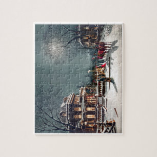 Alte Weihnachtskarte Puzzle