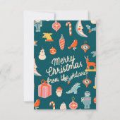 Alte Weihnachtskarte RSVP Karte (Vorderseite)