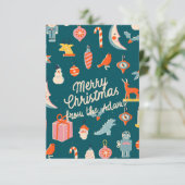 Alte Weihnachtskarte RSVP Karte (Stehend Vorderseite)