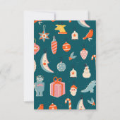 Alte Weihnachtskarte RSVP Karte (Rückseite)