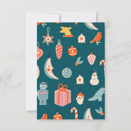 Alte Weihnachtskarte RSVP Karte (Rückseite)