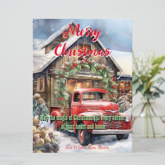 Alte WeihnachtskarteFlat Card (Stehend Vorderseite)