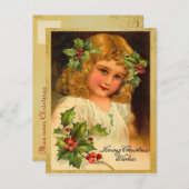 Alte Weihnachtskarten der Mode Feiertagspostkarte (Vorne/Hinten)