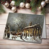 Alte Weihnachtskirchenkarte Feiertagskarte