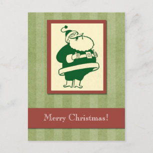 Alte Weihnachtsmann-Postkarte Feiertagspostkarte