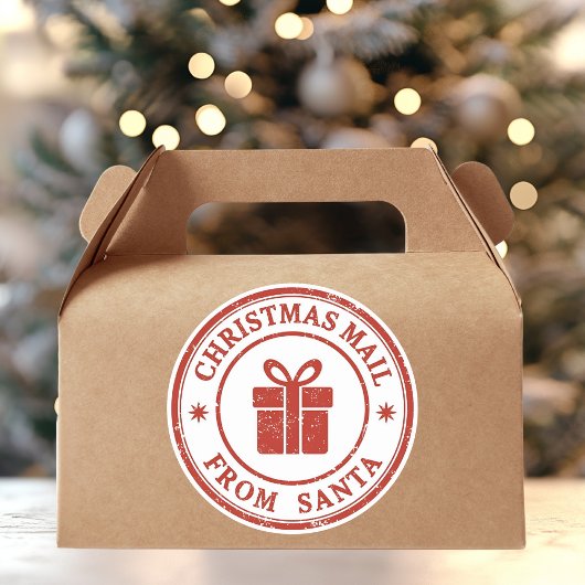 Alte Weihnachtspost von Santa Runde Briefmarke Runder Aufkleber