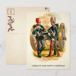 Alte Weihnachtspostkarte für Soldaten Postkarte