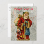 Alte WeihnachtsWeihnachtsWeihnachtsfeier Feiertagspostkarte (Vorne/Hinten)