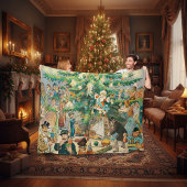 Alte Weihnachtszeit Fleecedecke