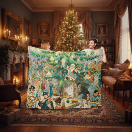 Alte Weihnachtszeit Fleecedecke