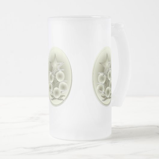 Alte Weihnachtszeit Mattglas Bierglas (VorderseiteRechts)