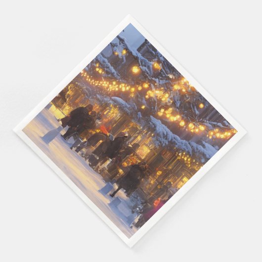 Alte Weihnachtszeit Serviette (Ecke)